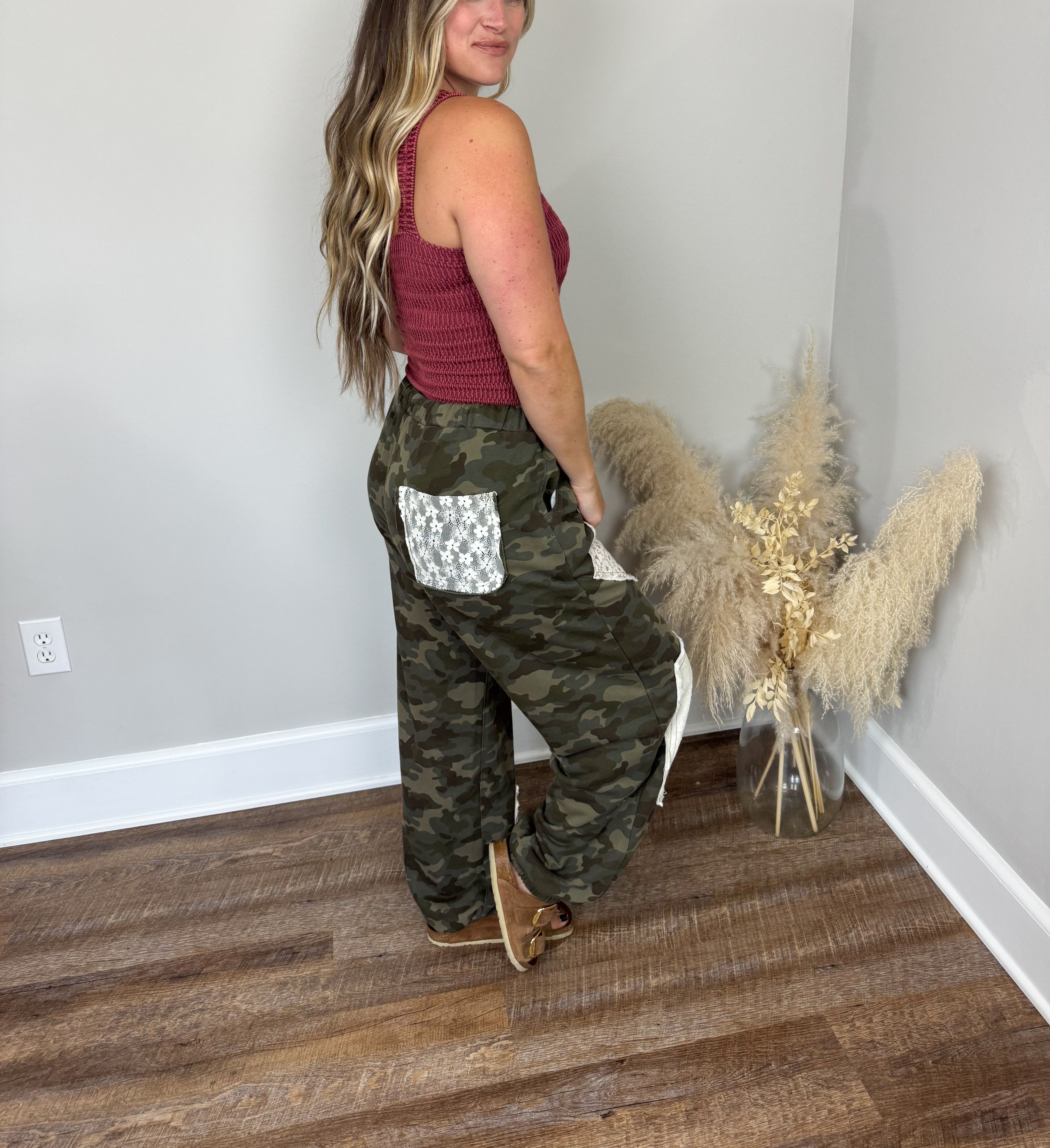 Harlow Camo Pants | Olive