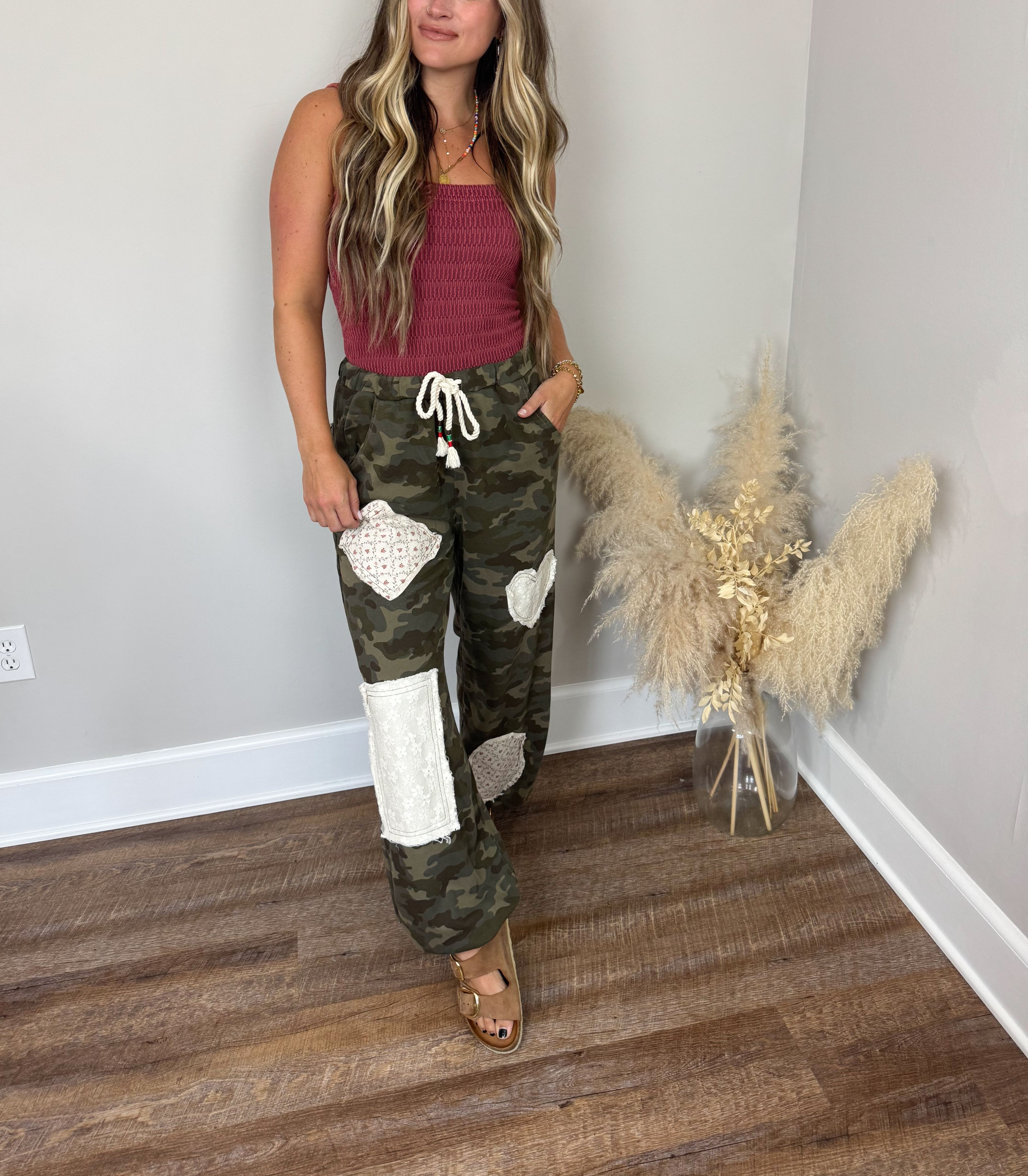 Harlow Camo Pants | Olive