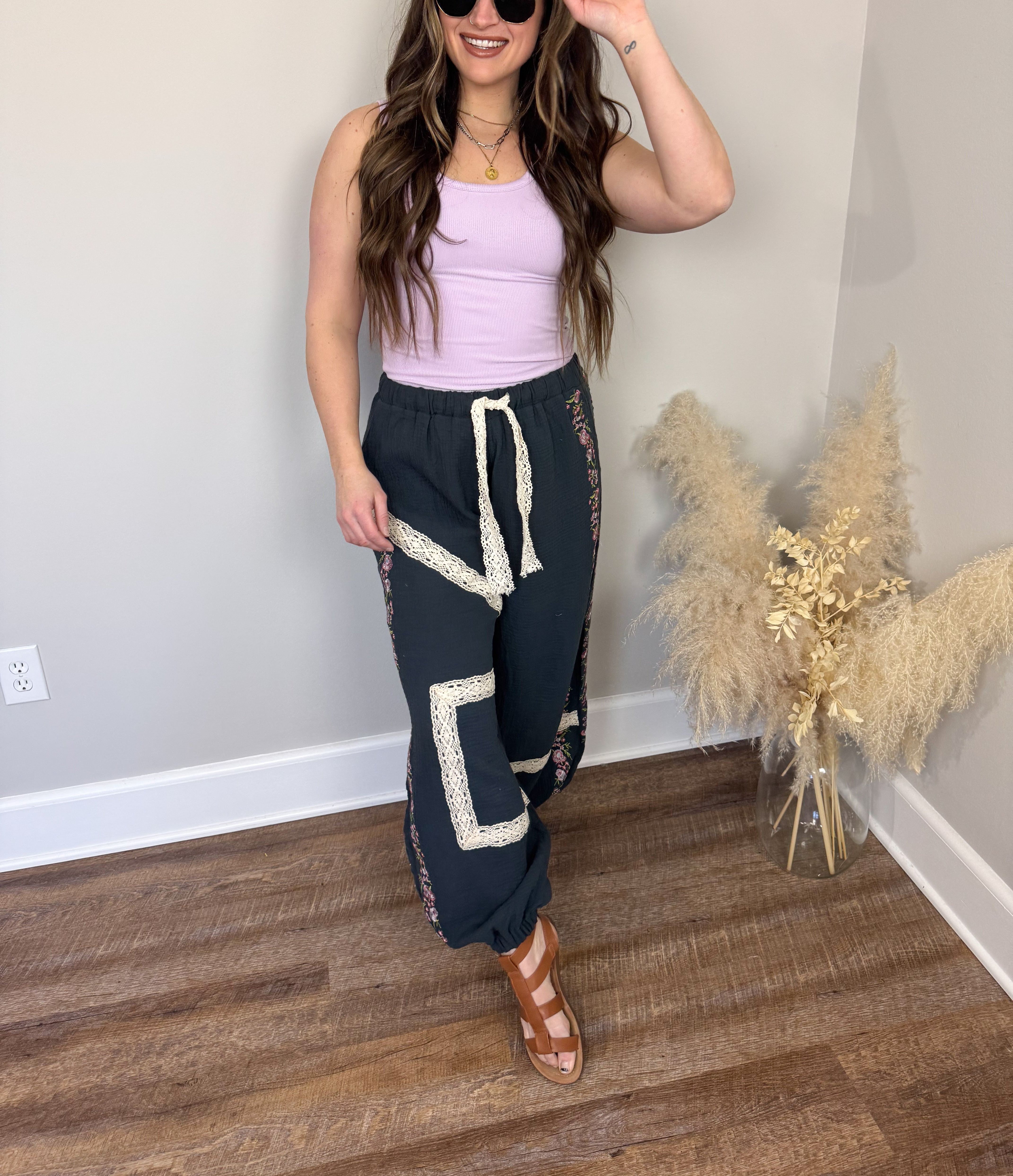 Hoffman Gauze Joggers | Navy Charcoal