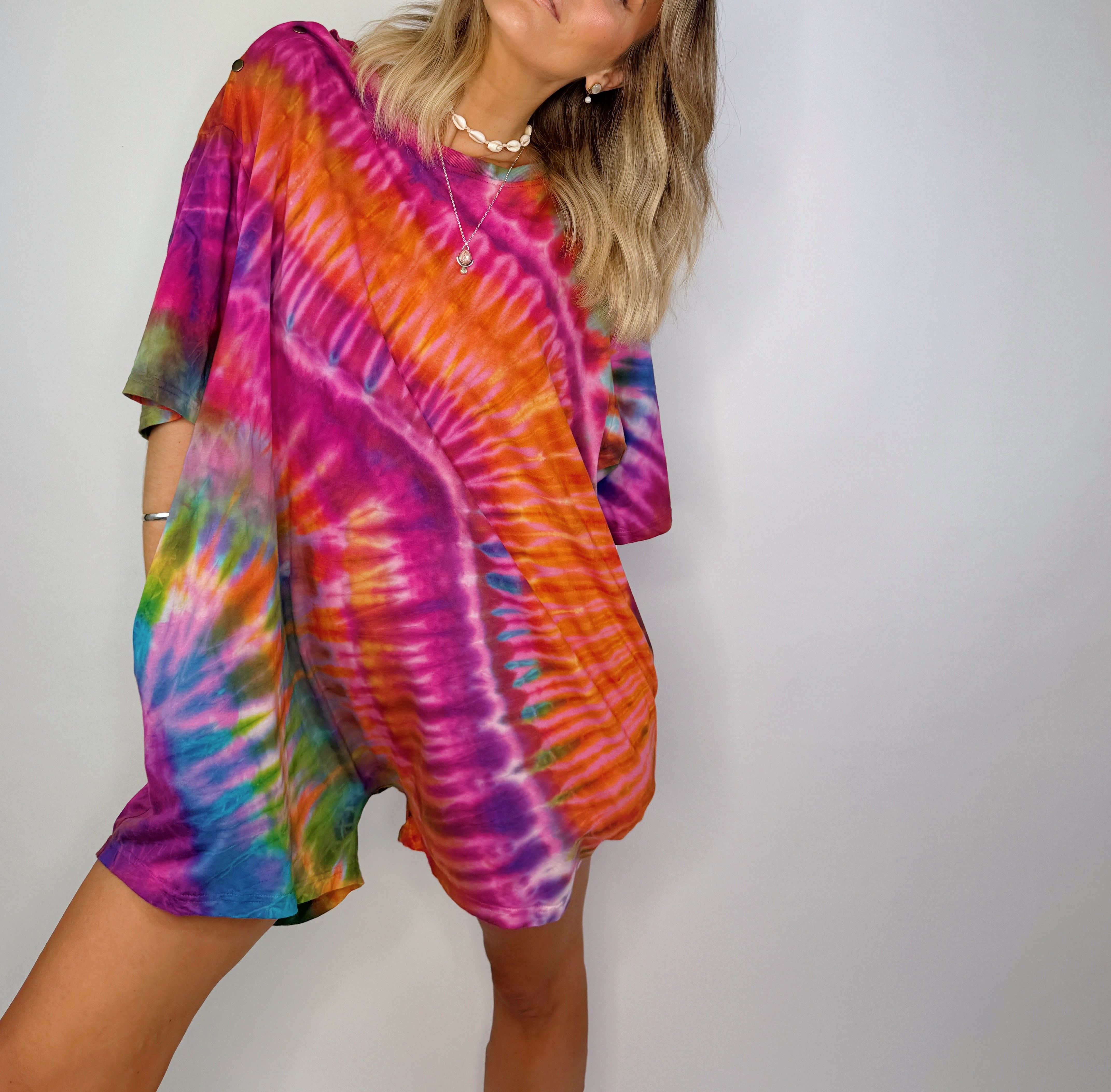 Tee Playsuit - Peony