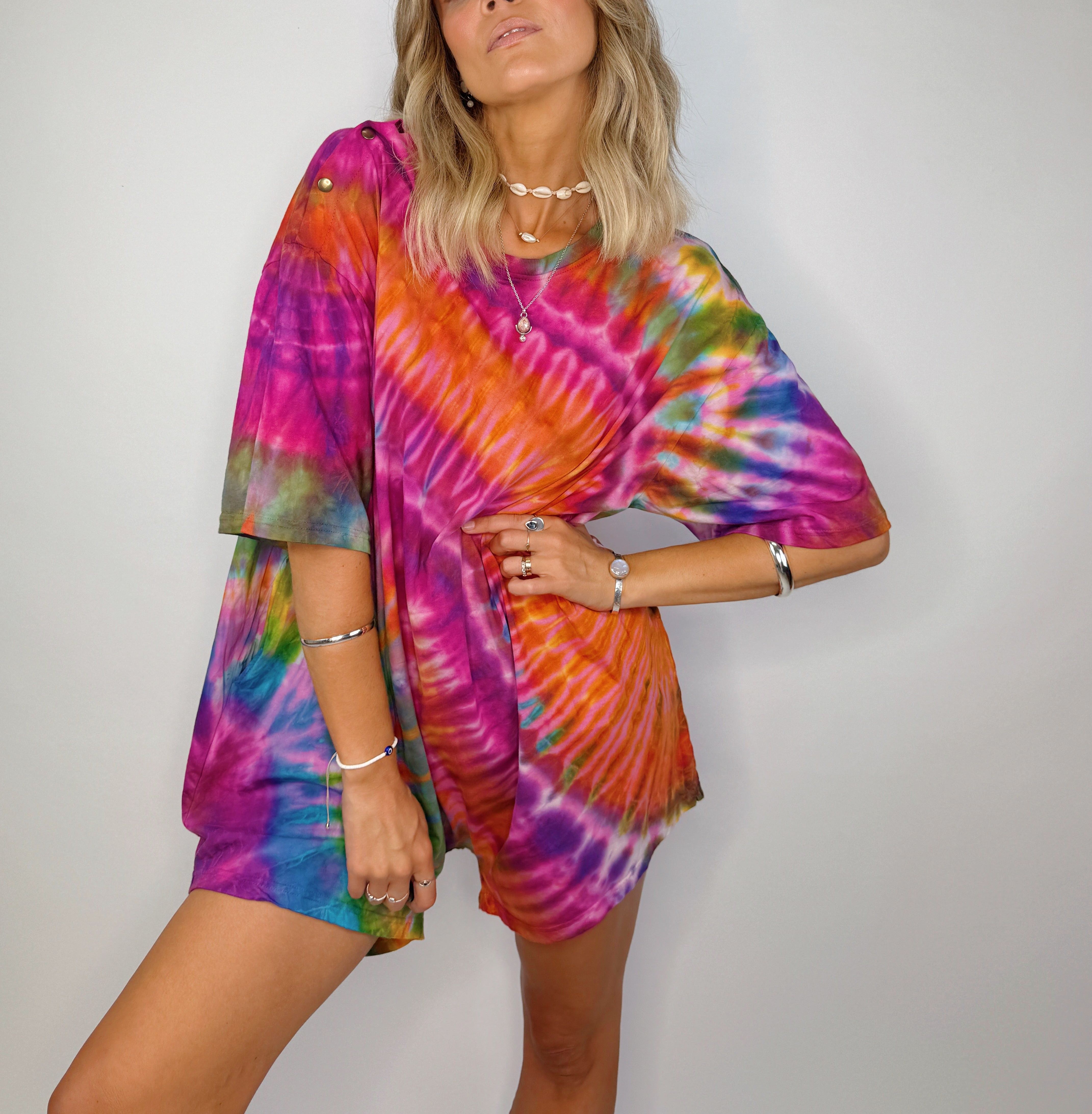 Tee Playsuit - Peony