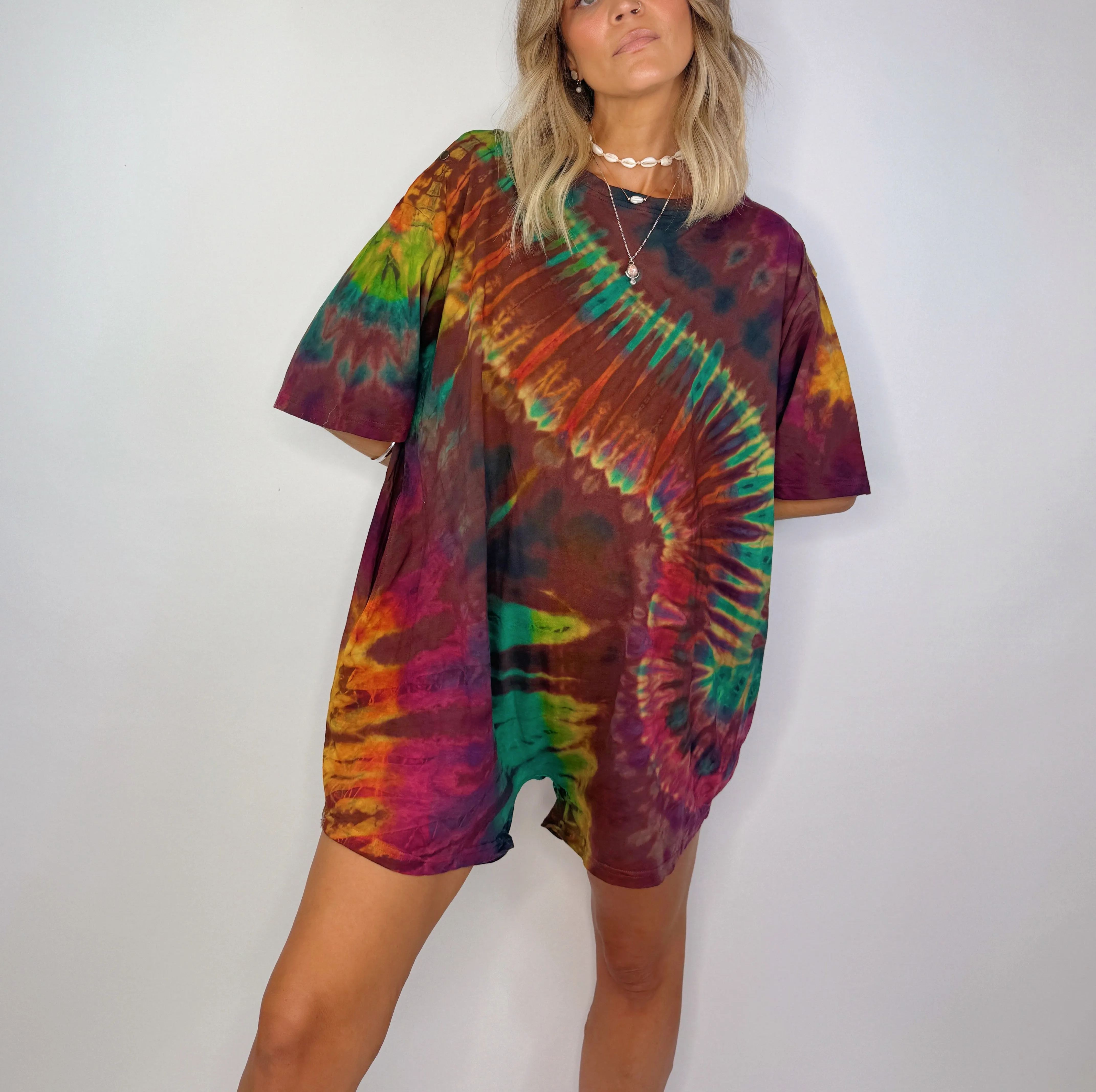 Tee Playsuit - Earthy