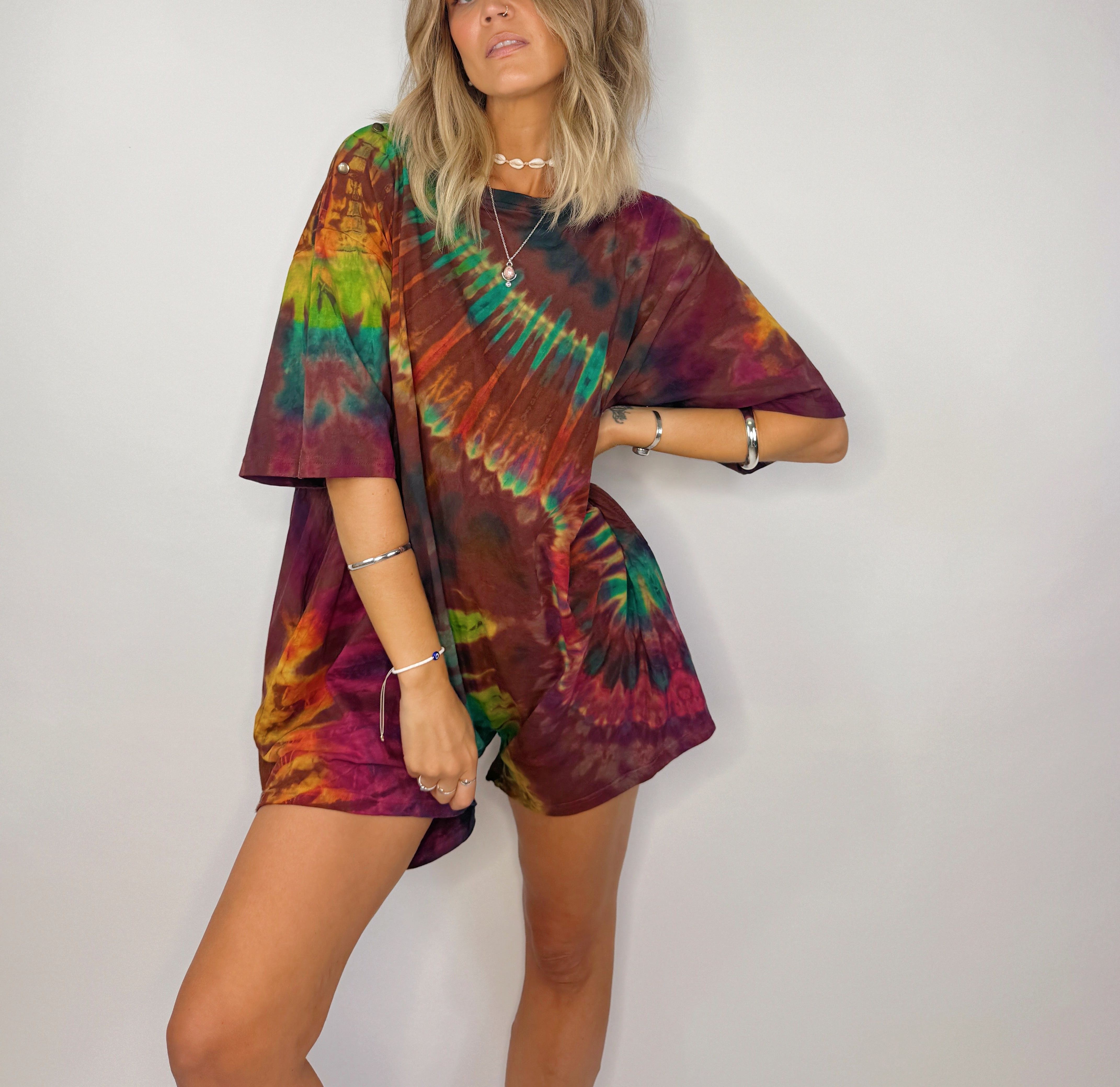 Tee Playsuit - Earthy