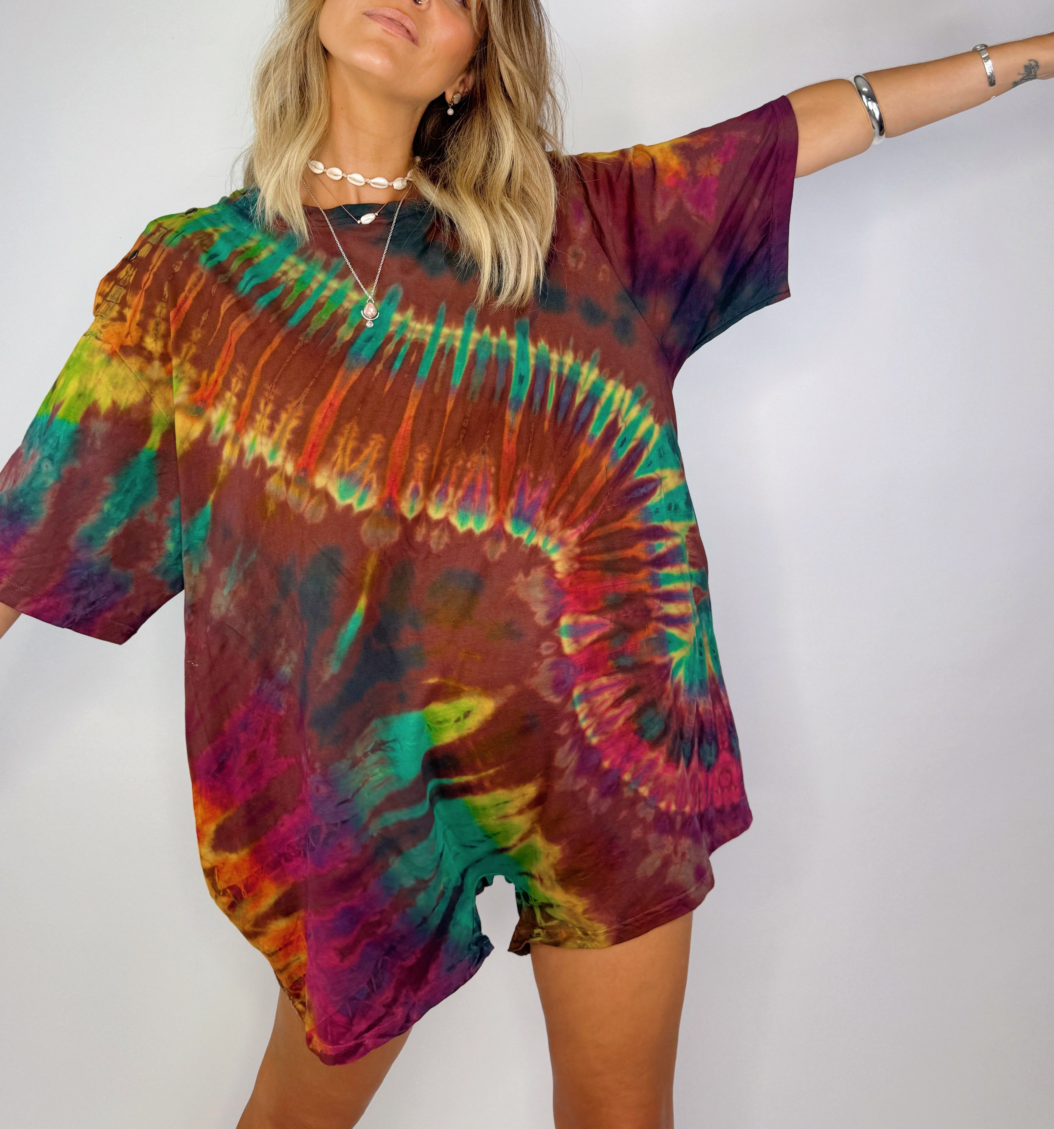 Tee Playsuit - Earthy
