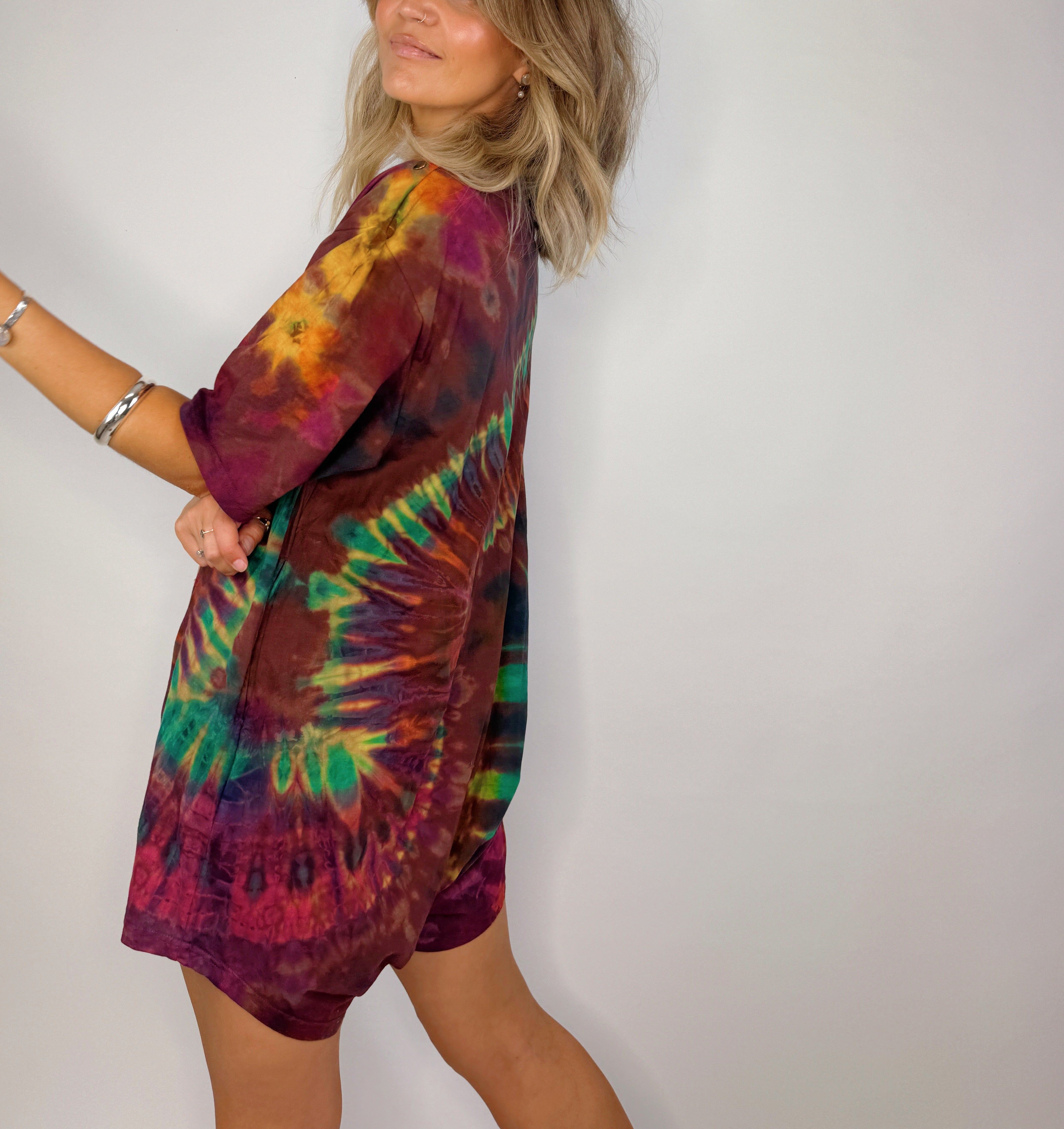 Tee Playsuit - Earthy