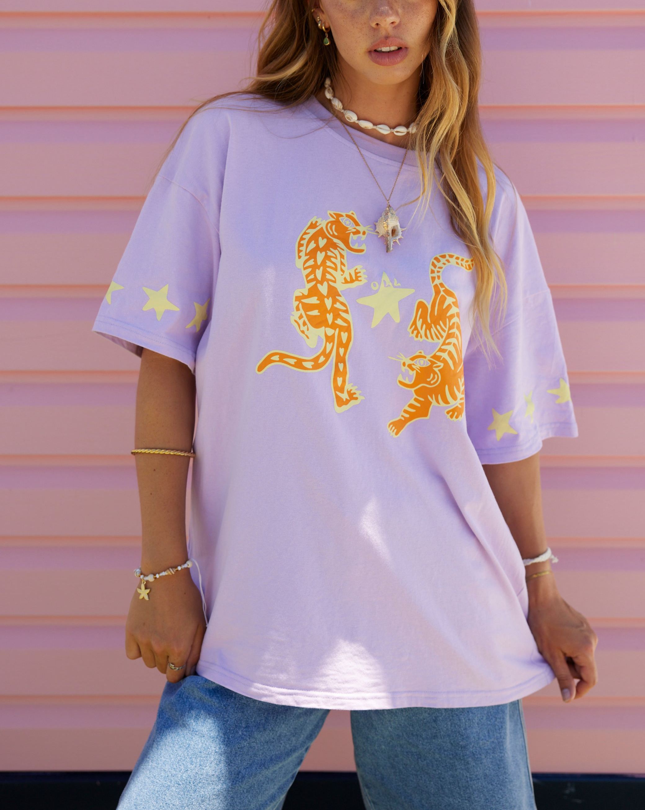 Tiger Tee - Lilac