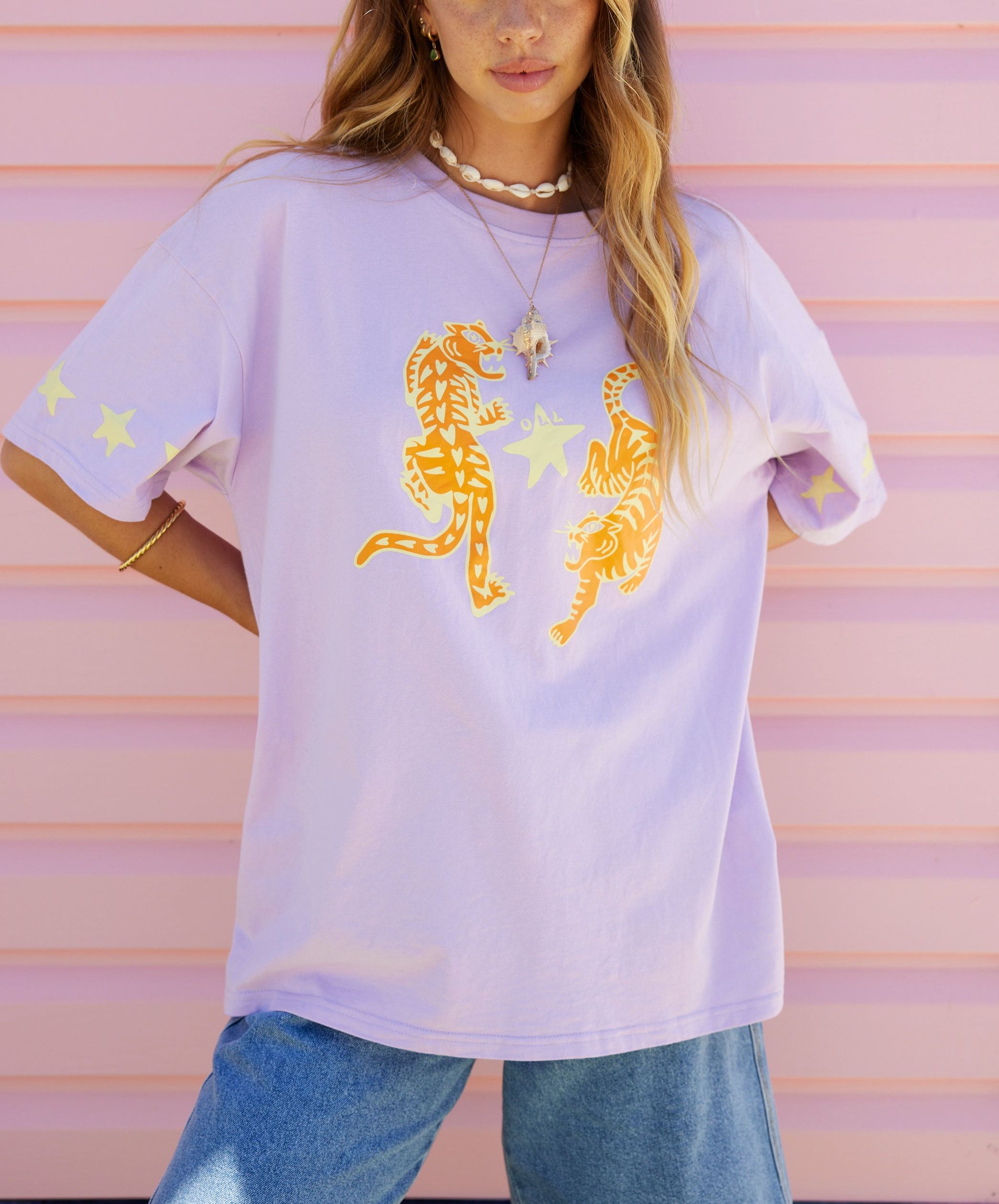 Tiger Tee - Lilac