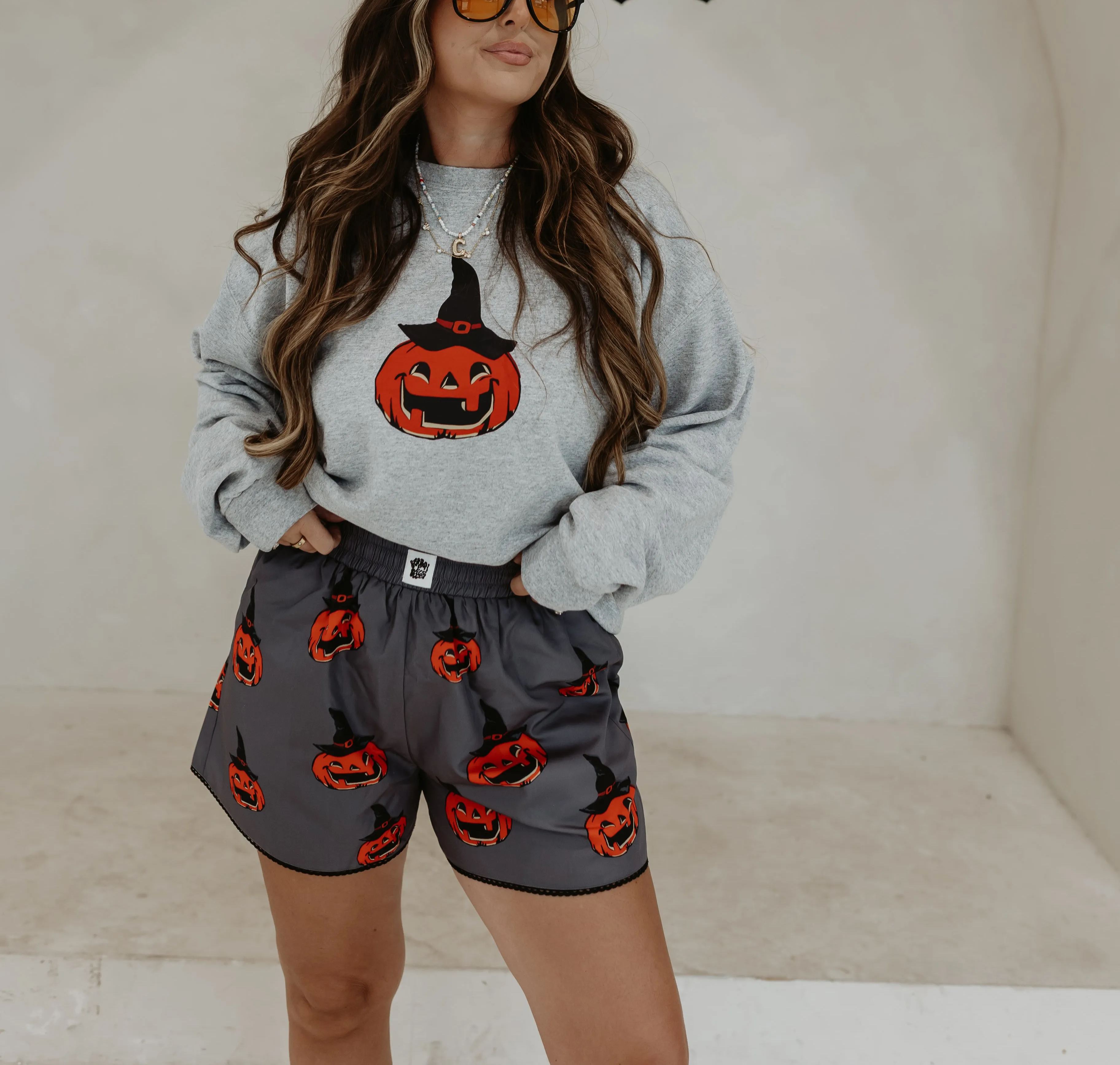 Pumpkin Lace Trim Boxer Shorts