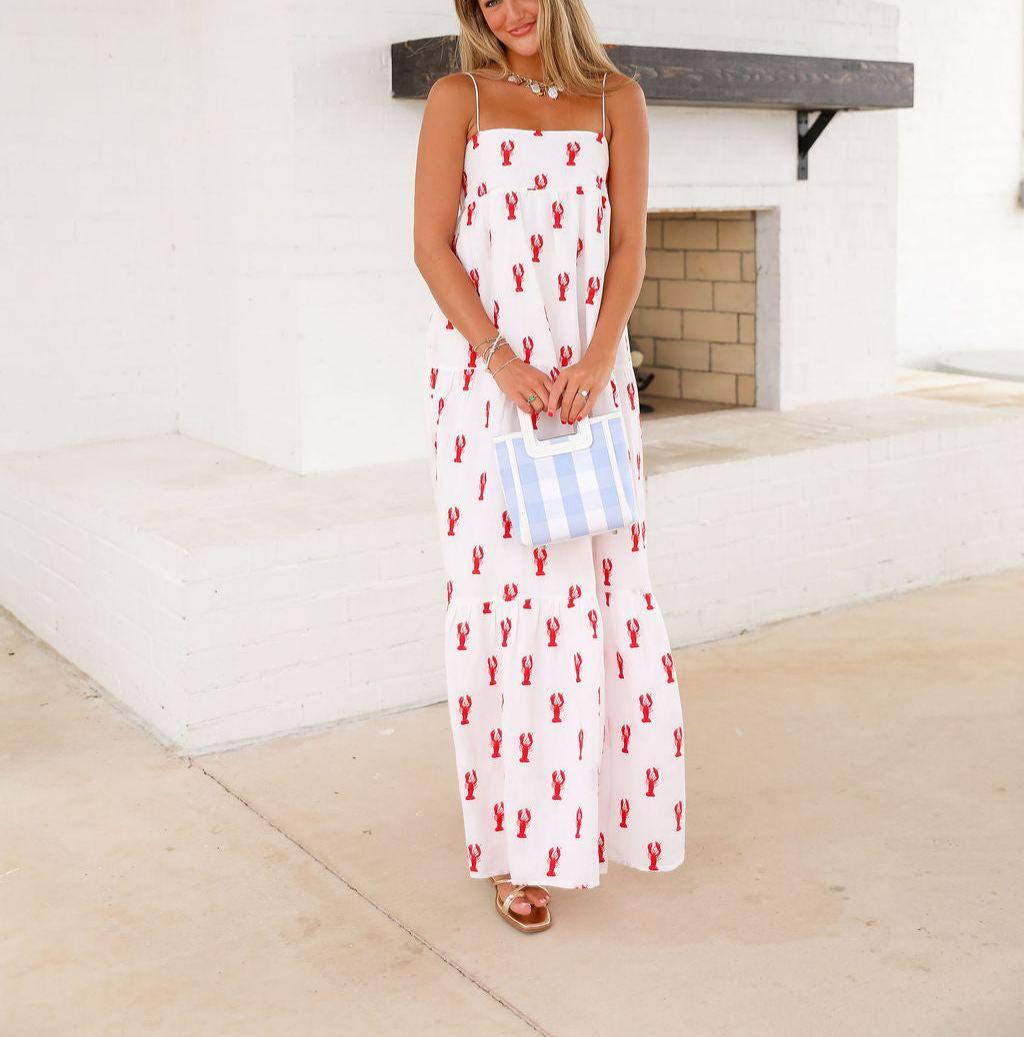Long Weekend Maxi - Lobster Embroidery