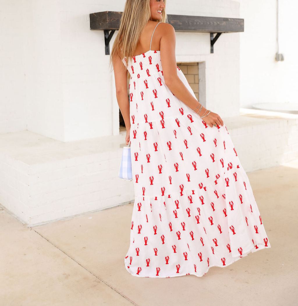 Long Weekend Maxi - Lobster Embroidery