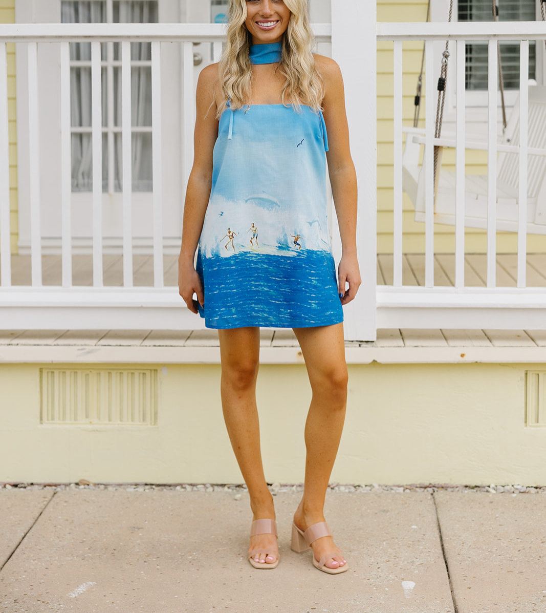 Surf Mini Dress - Blue