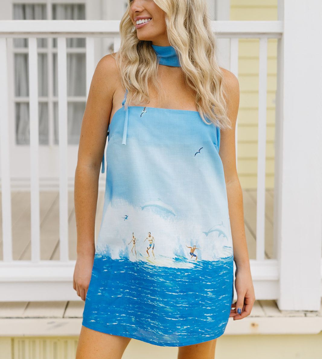 Surf Mini Dress - Blue