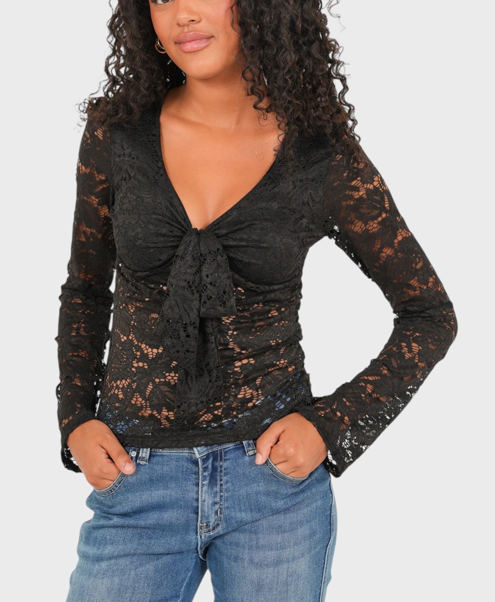 "Olive" top black