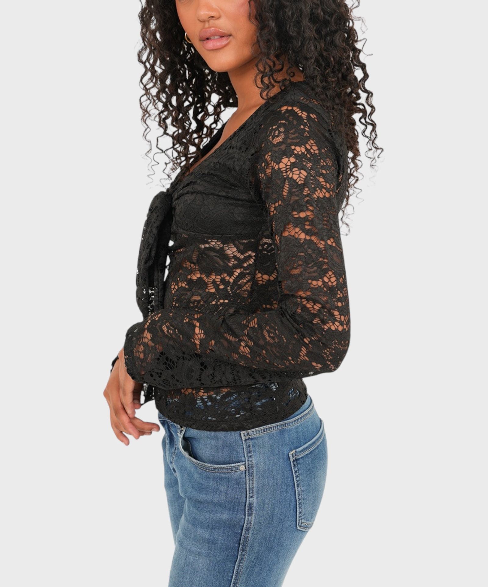"Olive" top black