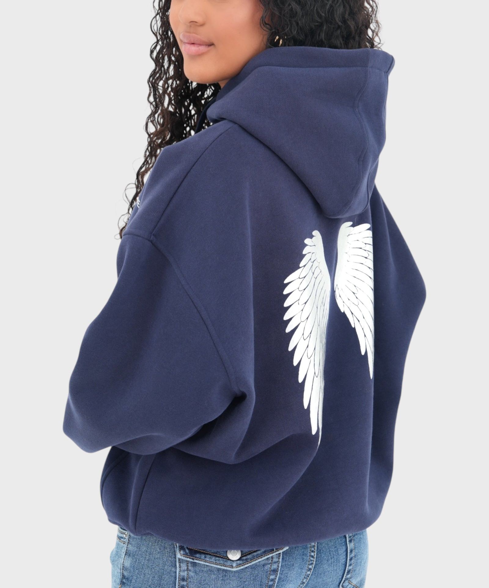 "Wing" hoodie navy