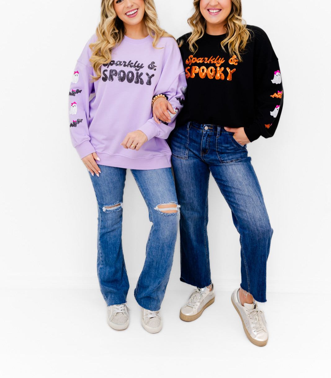 Sparkly & Spooky Sequin Embellished Sweatshirt