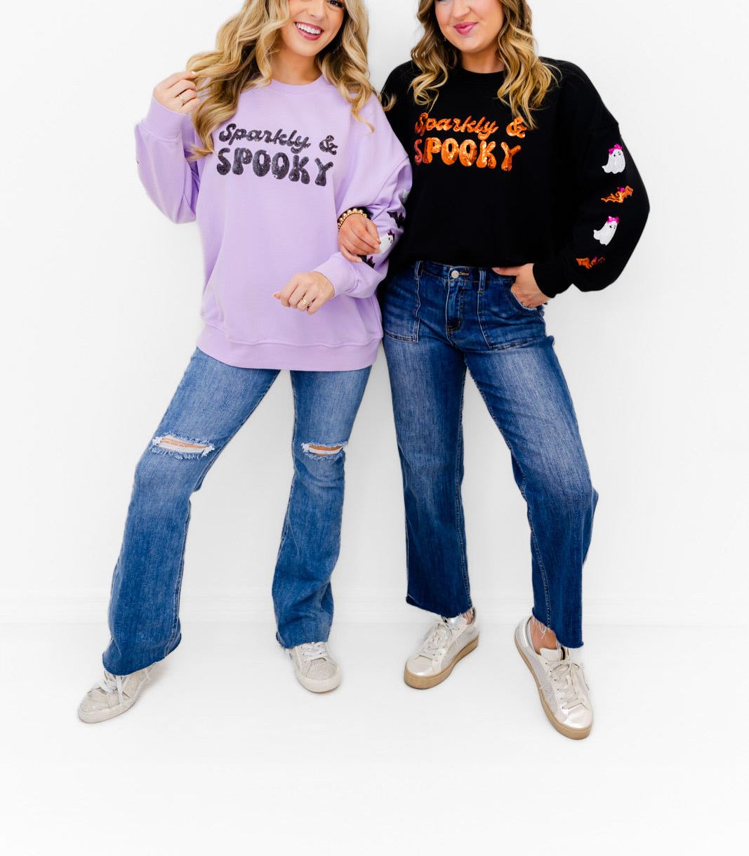 Sparkly & Spooky Sequin Embellished Sweatshirt
