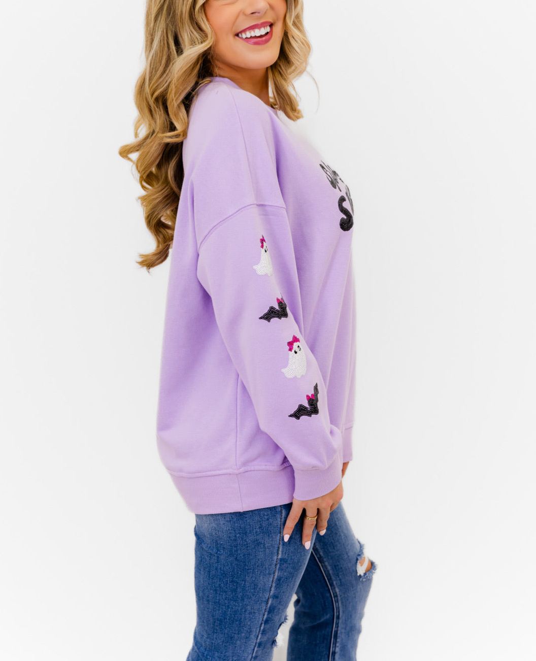 Sparkly & Spooky Sequin Embellished Sweatshirt