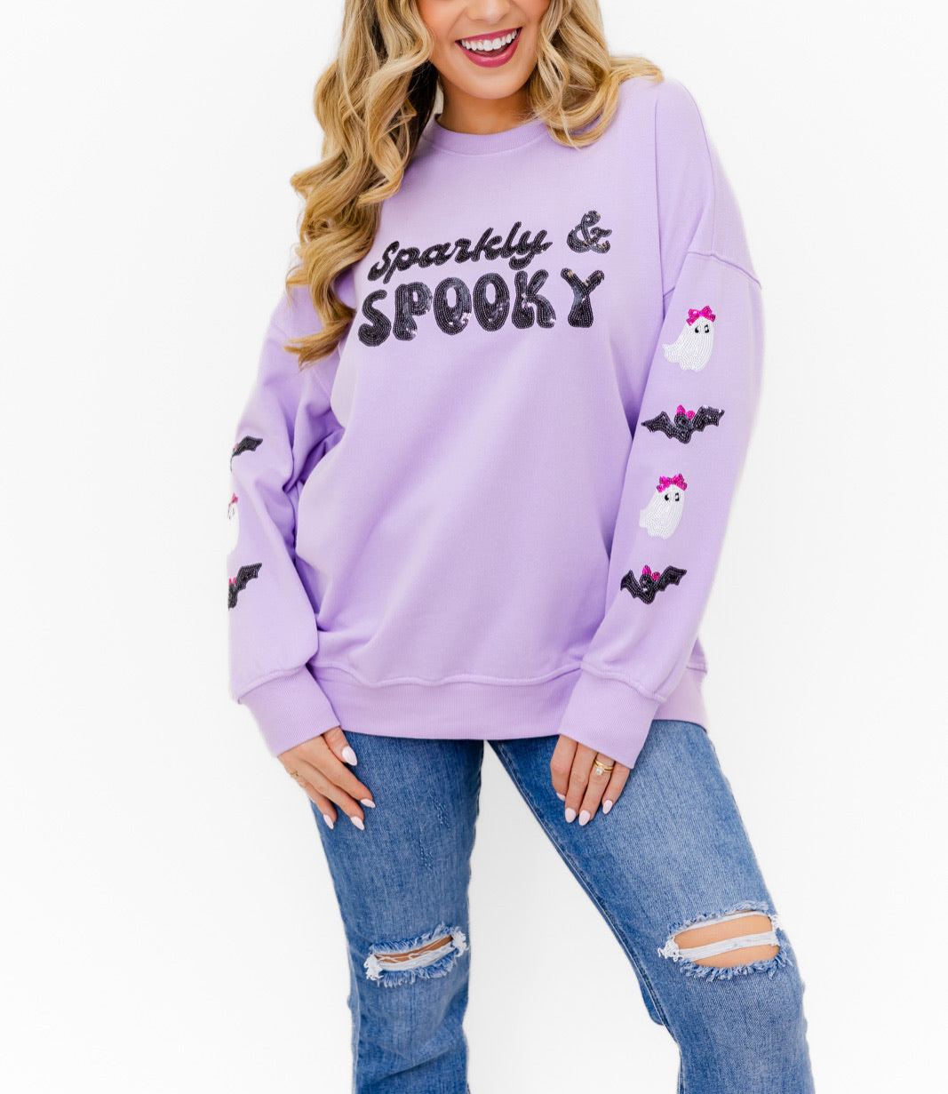 Sparkly & Spooky Sequin Embellished Sweatshirt