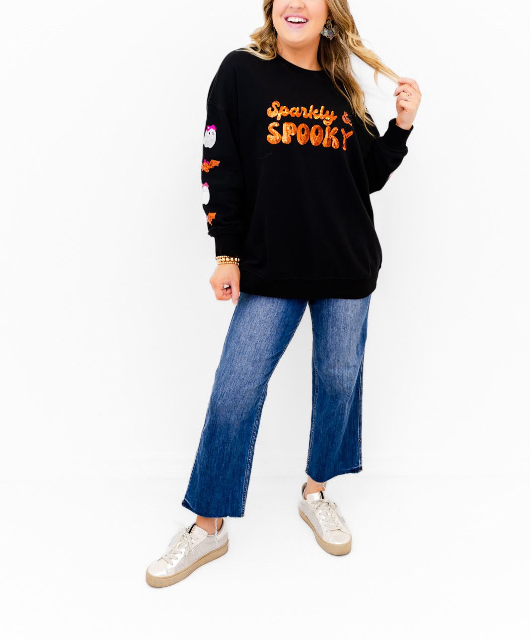 Sparkly & Spooky Sequin Embellished Sweatshirt
