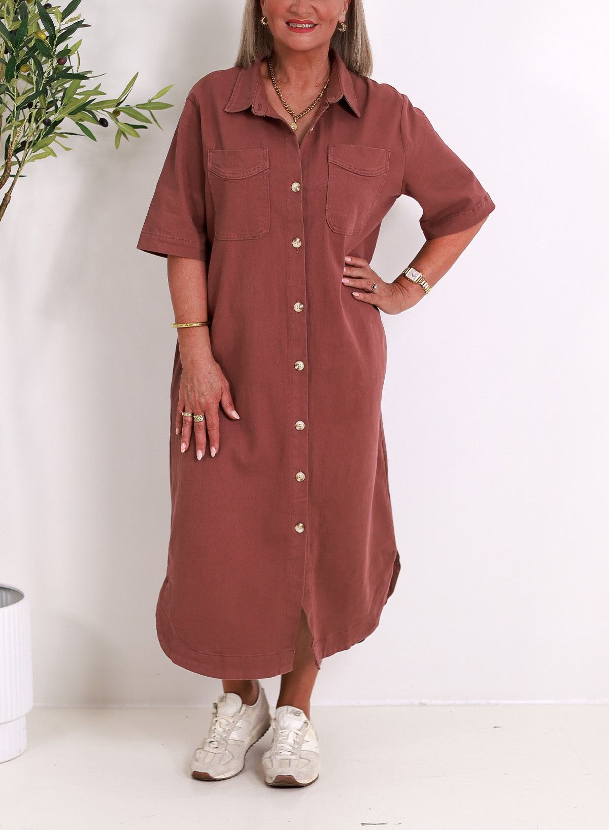 Malibu Denim Shirt Dress | COCO MYLK