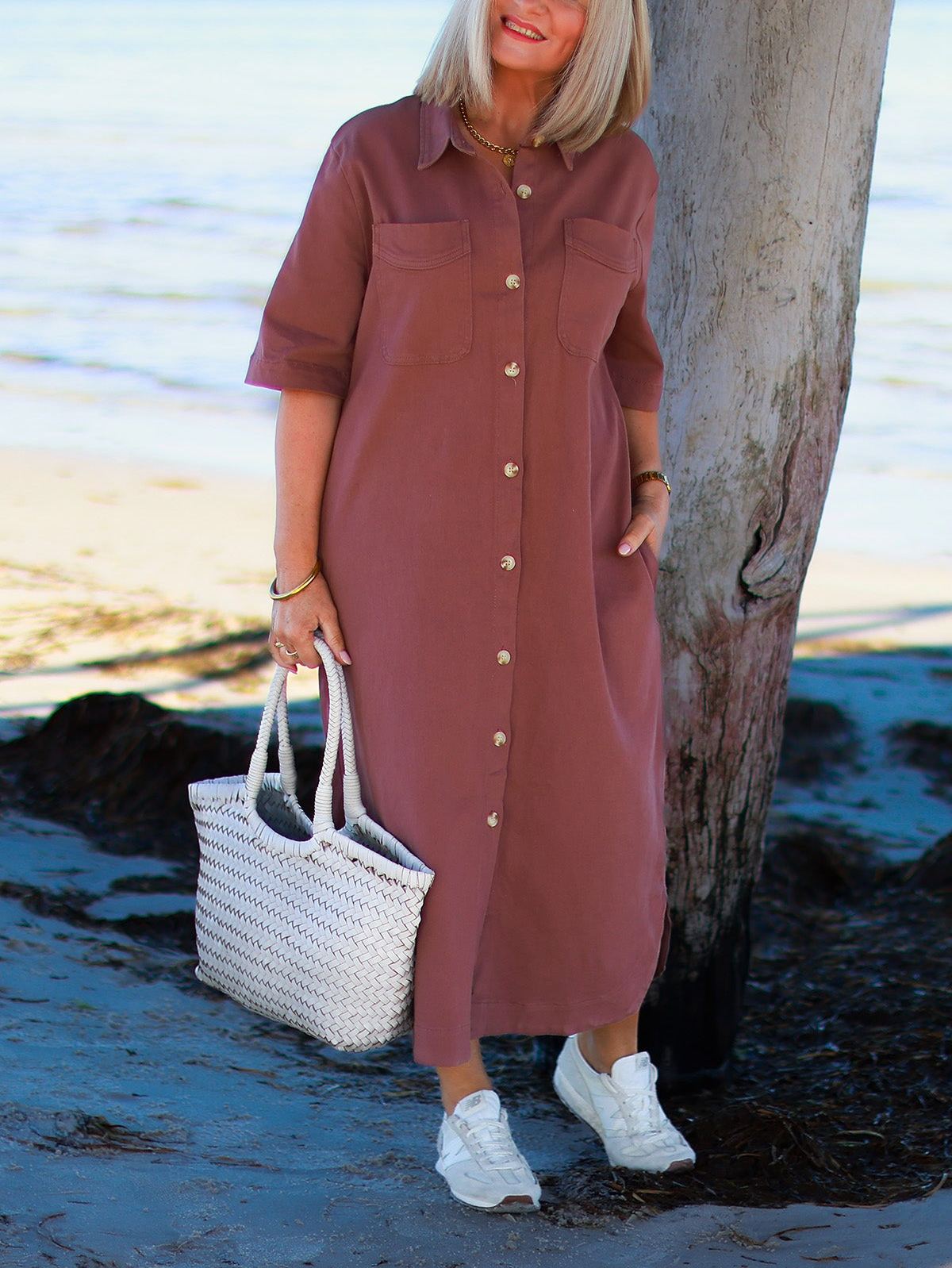 Malibu Denim Shirt Dress | COCO MYLK