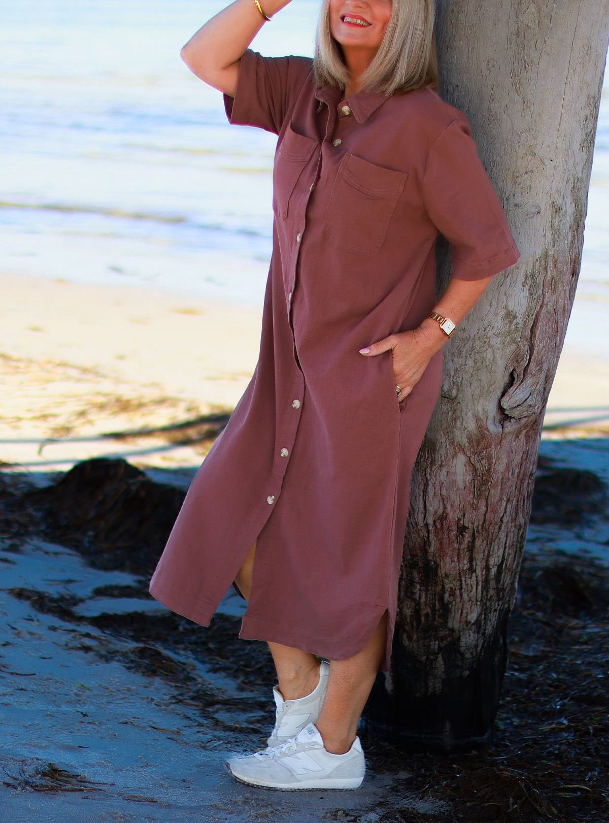 Malibu Denim Shirt Dress | COCO MYLK