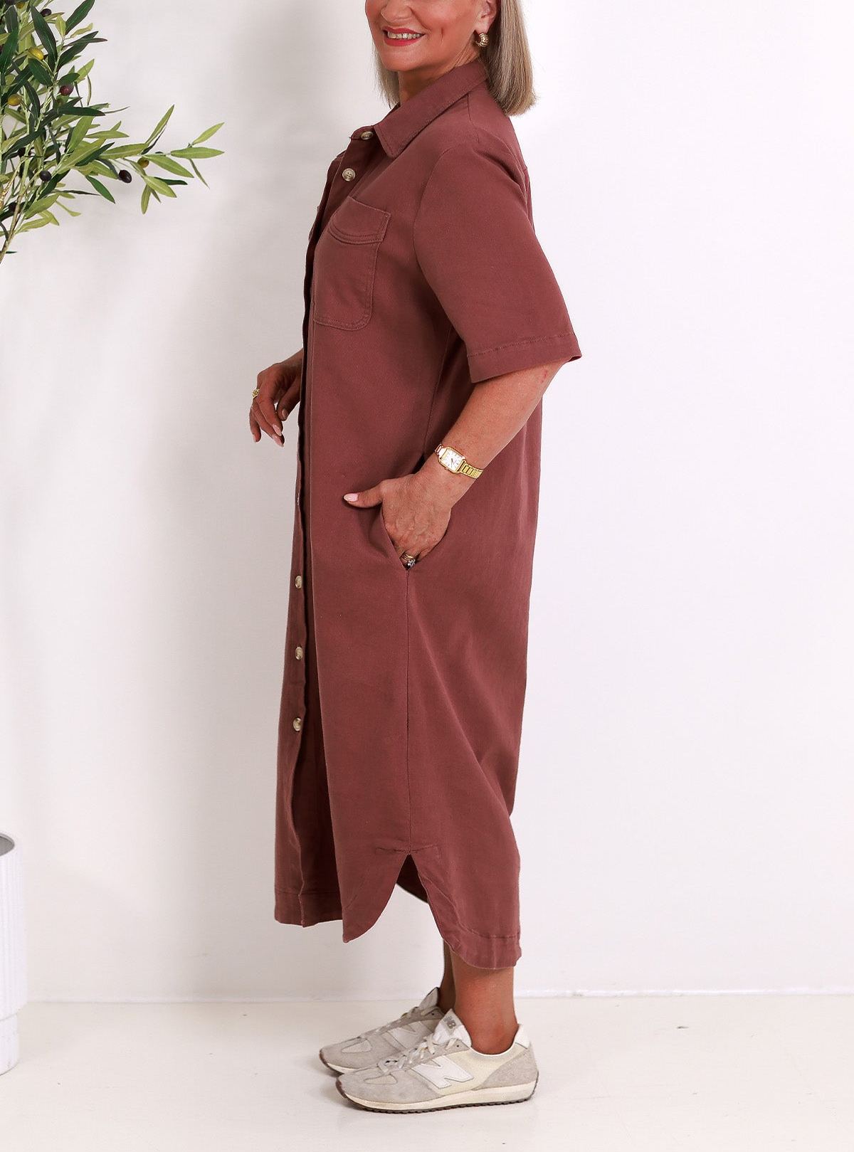 Malibu Denim Shirt Dress | COCO MYLK