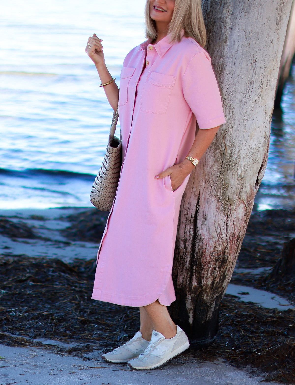 Malibu Denim Shirt Dress | PINK MUSK