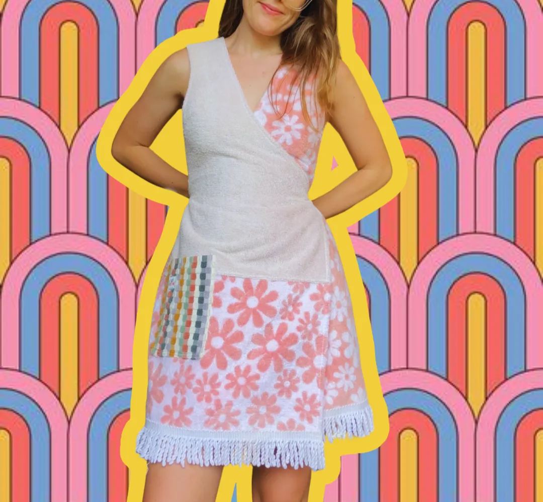 Hibiscus Wrap Towel Dress