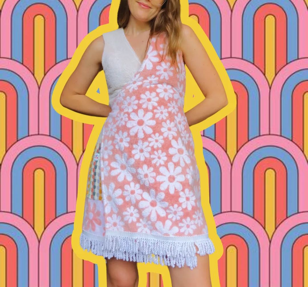 Hibiscus Wrap Towel Dress