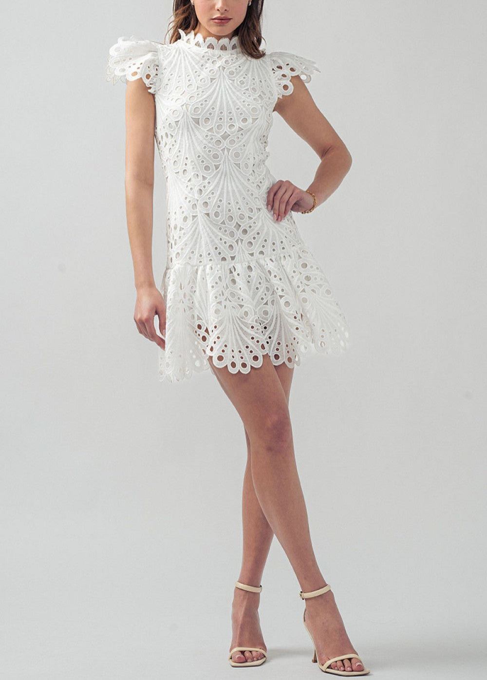 Angel Maker Lace Mini Dress