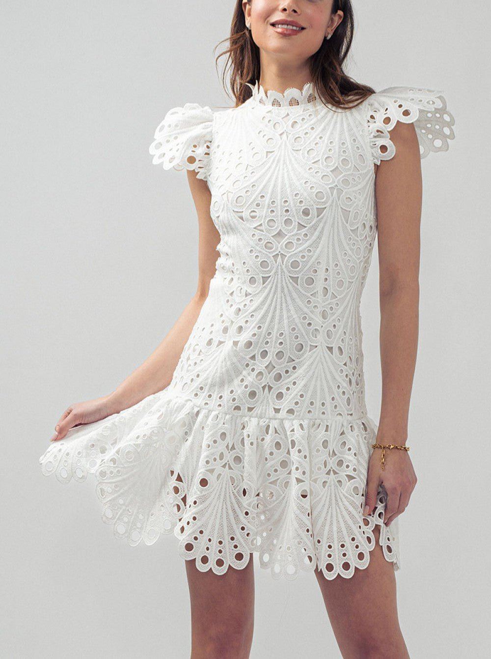 Angel Maker Lace Mini Dress