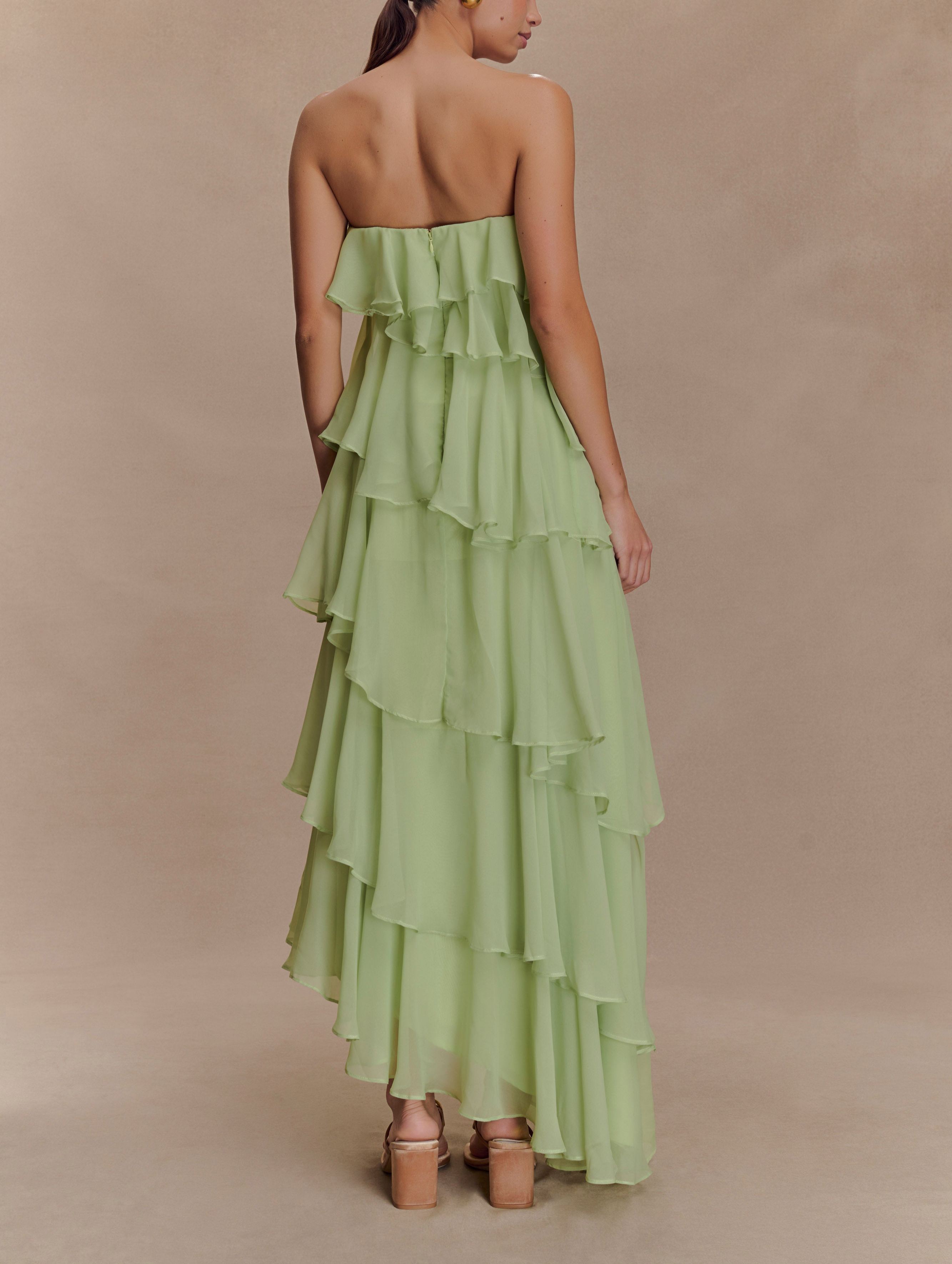 Alexa Ruffle Chiffon Maxi Dress