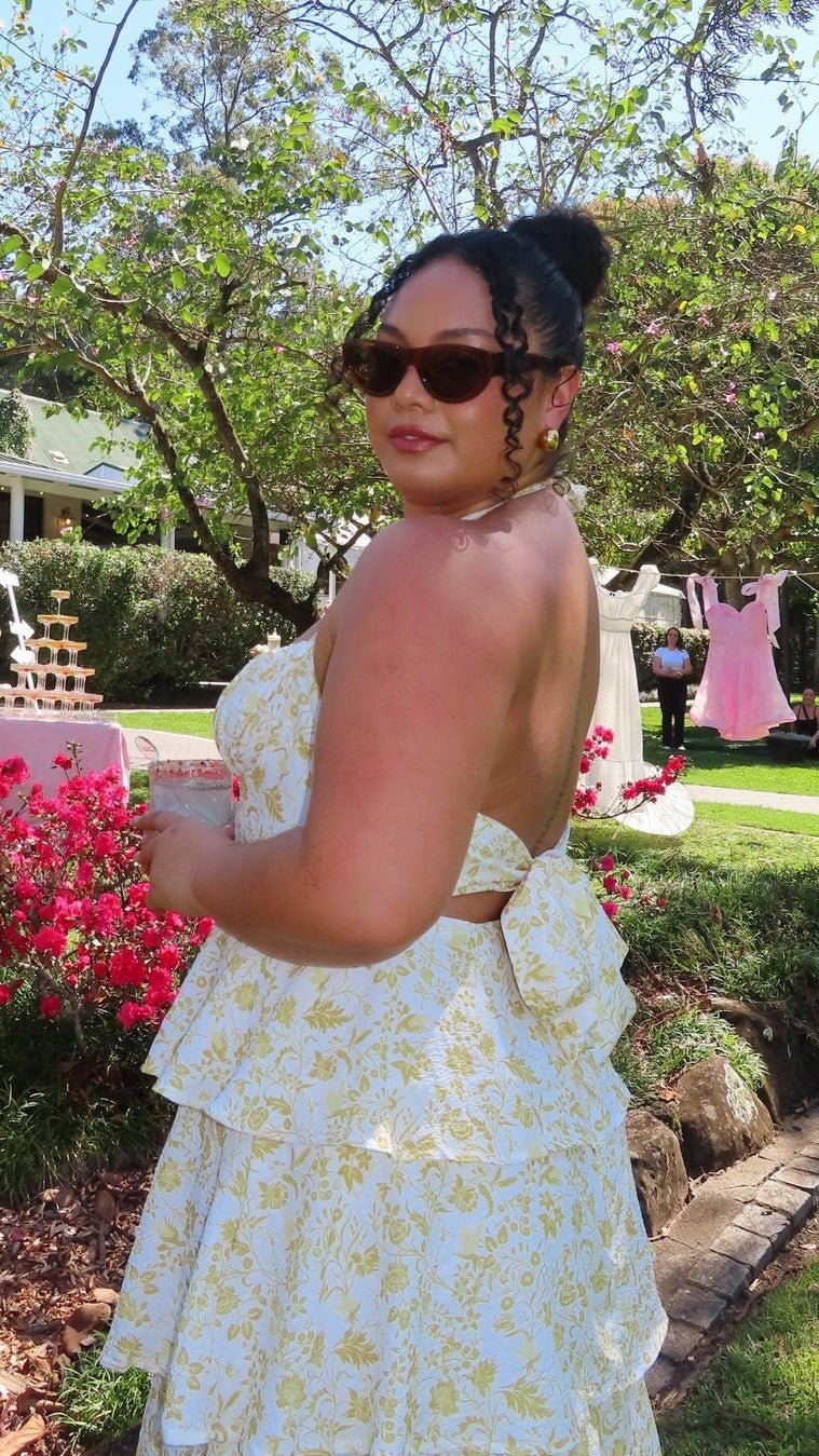 Page Maxi Dress - Yellow Floral