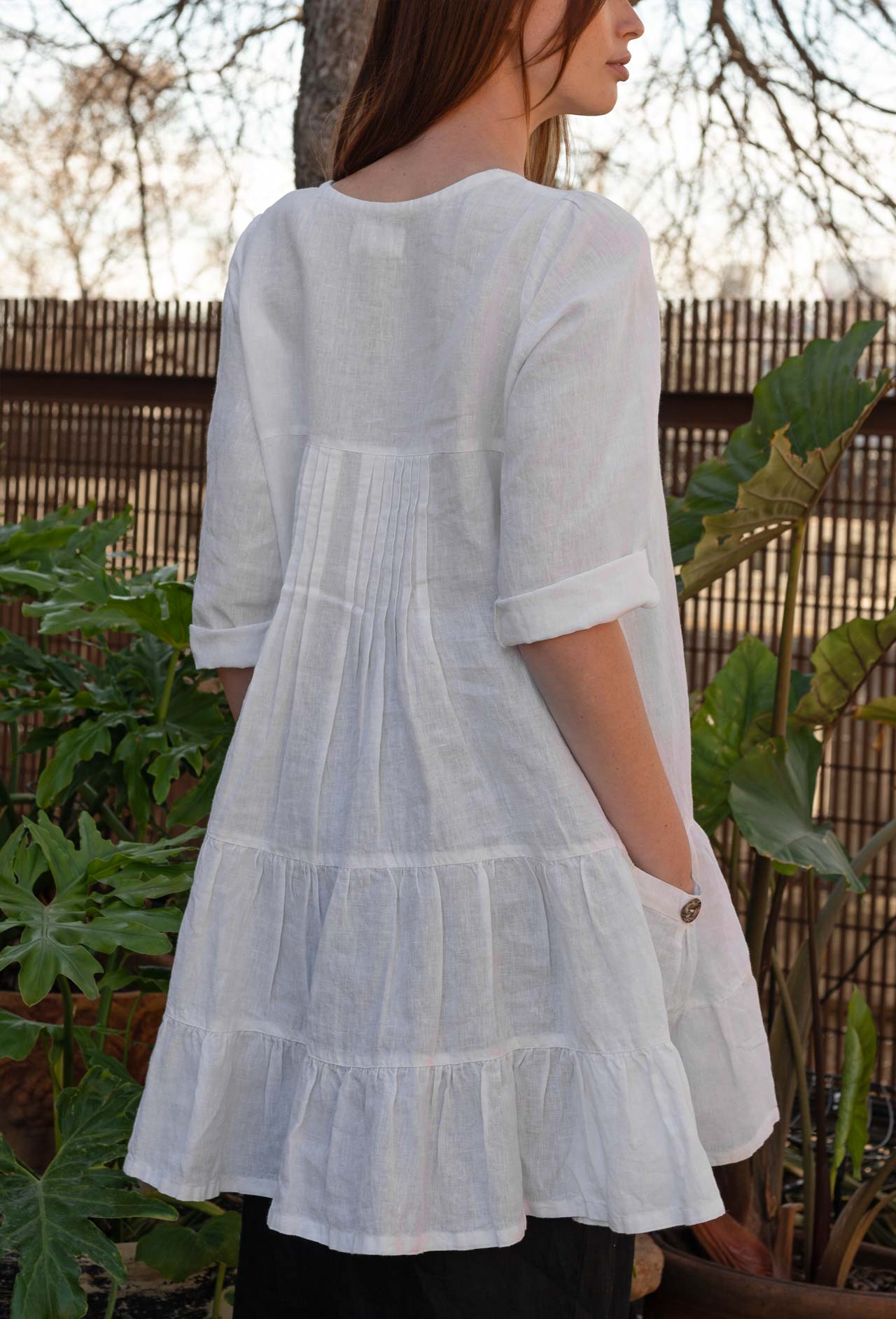 Tuck Top Linen By Grace