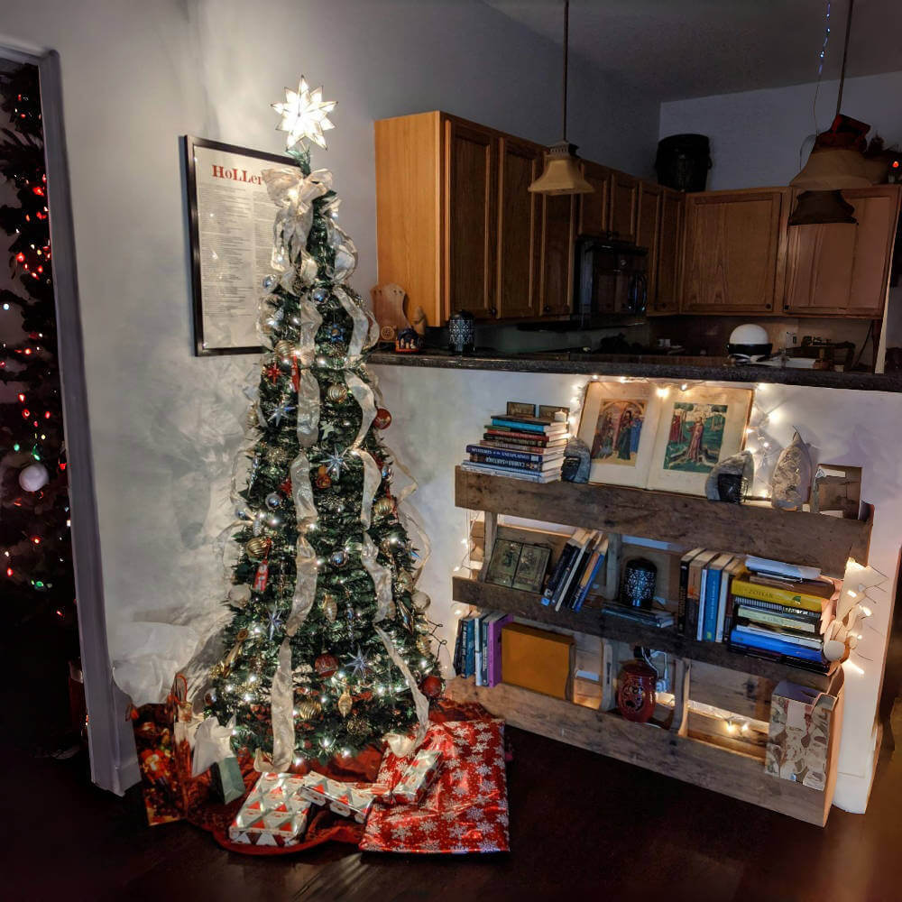 Folding Gold & Silver Christmas Tree(Shipping in October 31st)