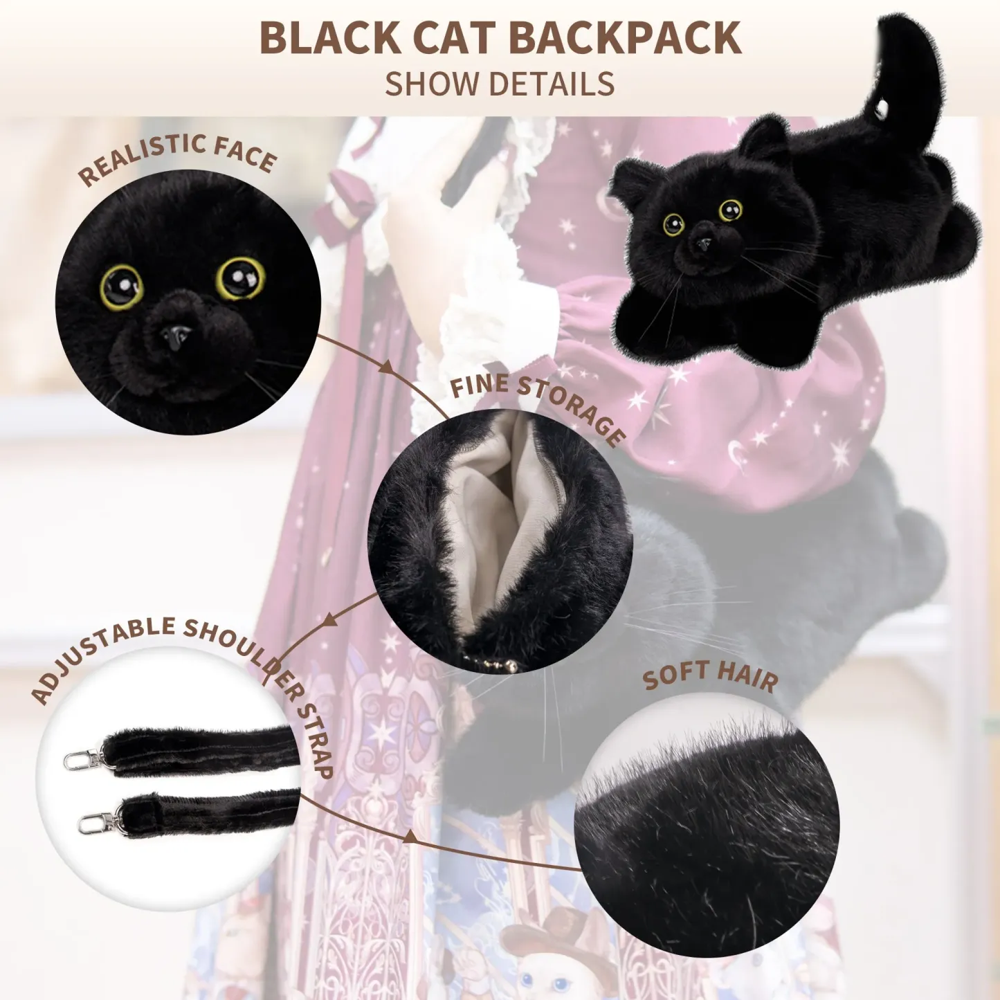 🎁Last Day Promotion 49% OFF🐱My Realistic Cat Backpack