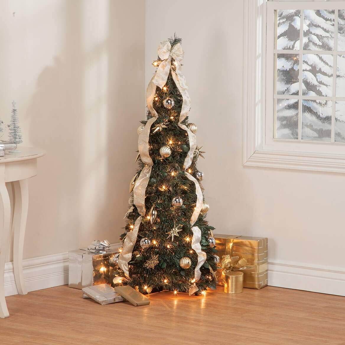 Folding Gold & Silver Christmas Tree(Shipping in October 31st)