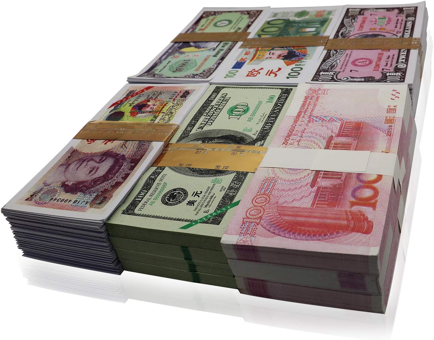550-600 Pcs Ancestor Money joss Paper Hell Bank Note Spirit Ghost Money to Burn (1 Pound)