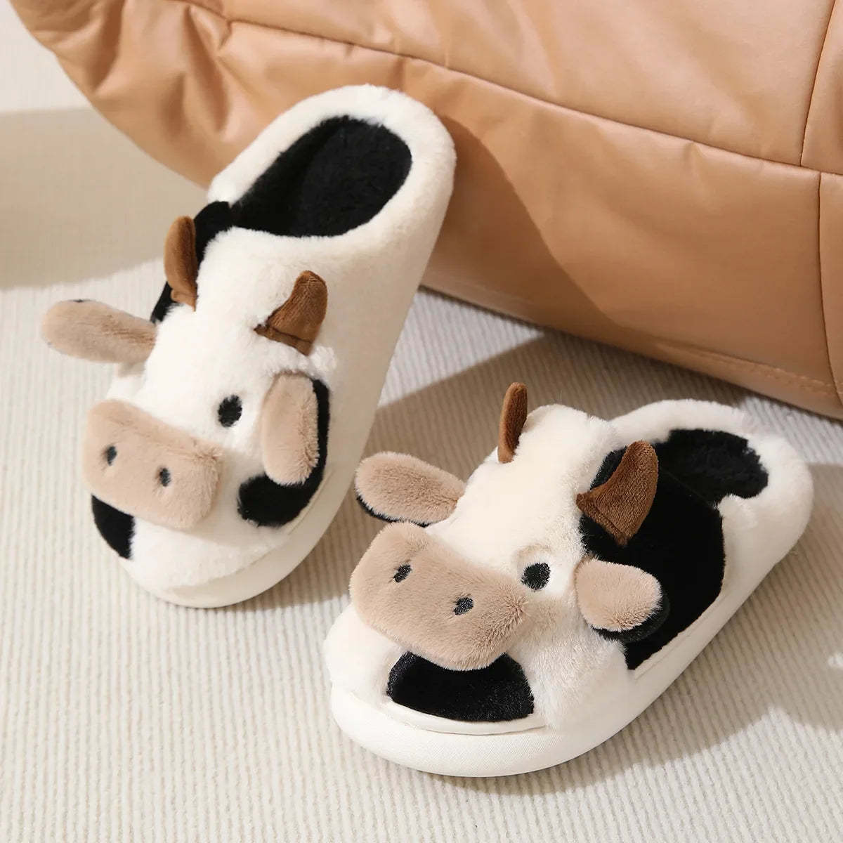 Handmade Cow Cotton Slippers