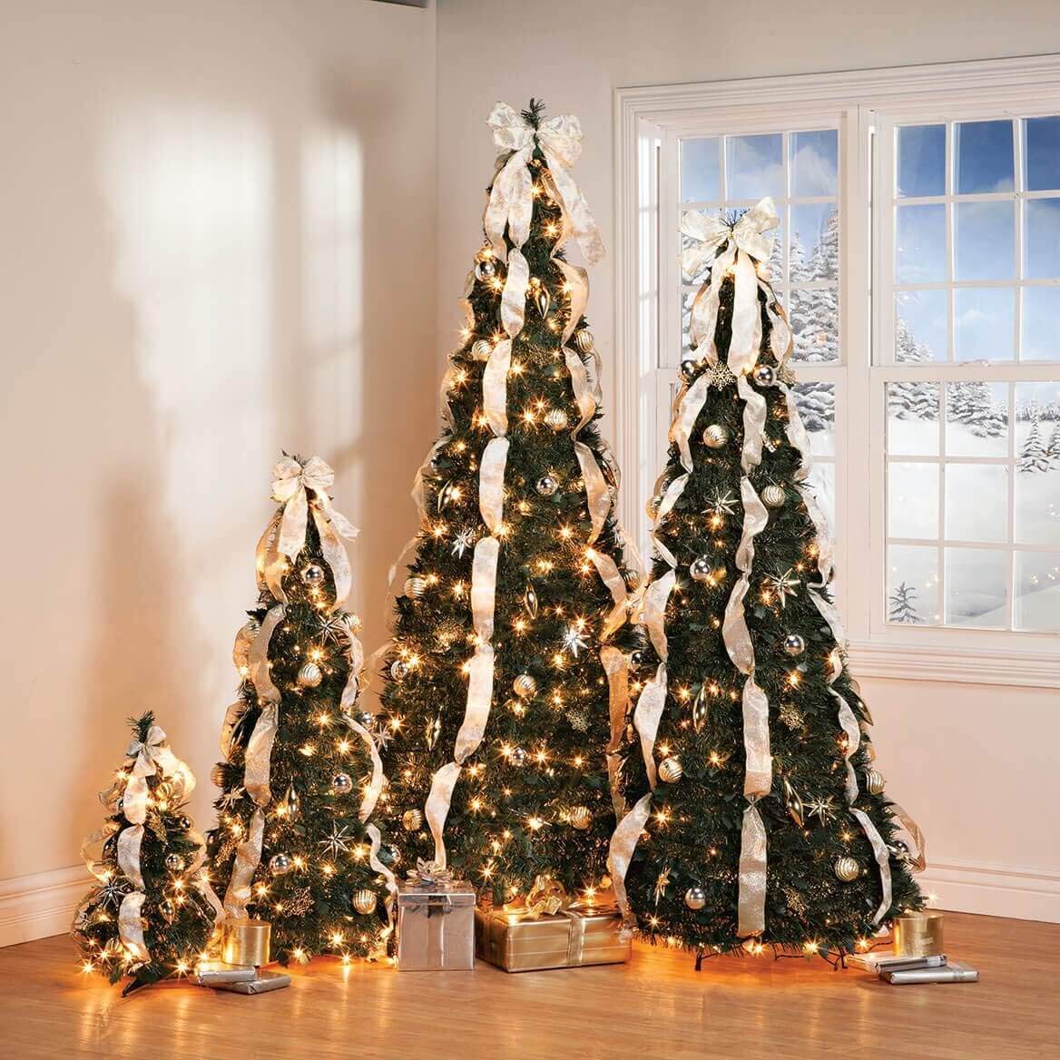 Folding Gold & Silver Christmas Tree(Shipping in October 31st)