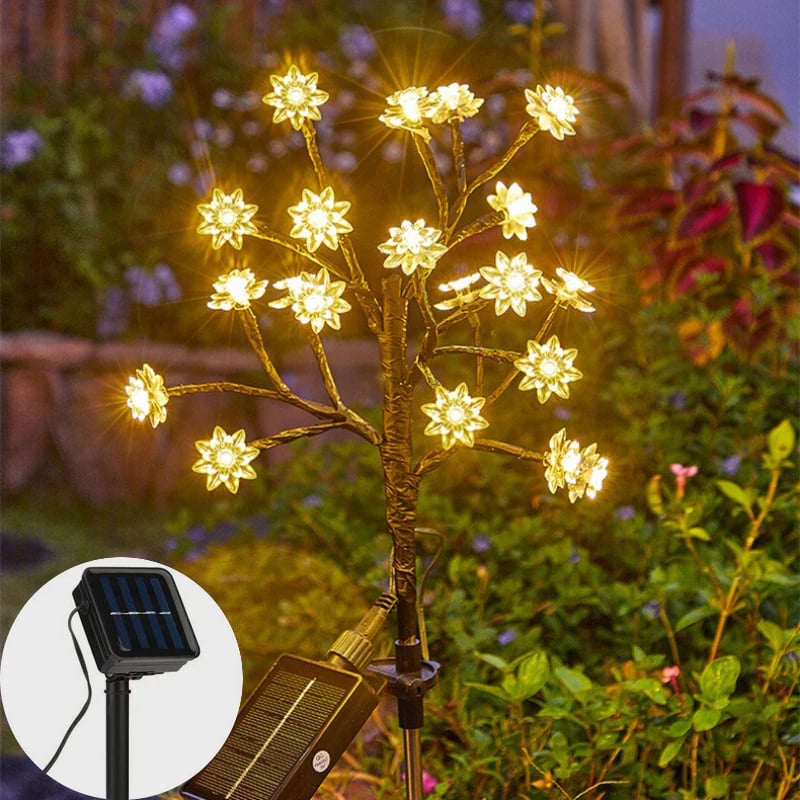 ⏰Limited Time Offer 49% OFF🔥Outdoor Waterproof Cherry Blossom  Multicolor Solar Garden Lights