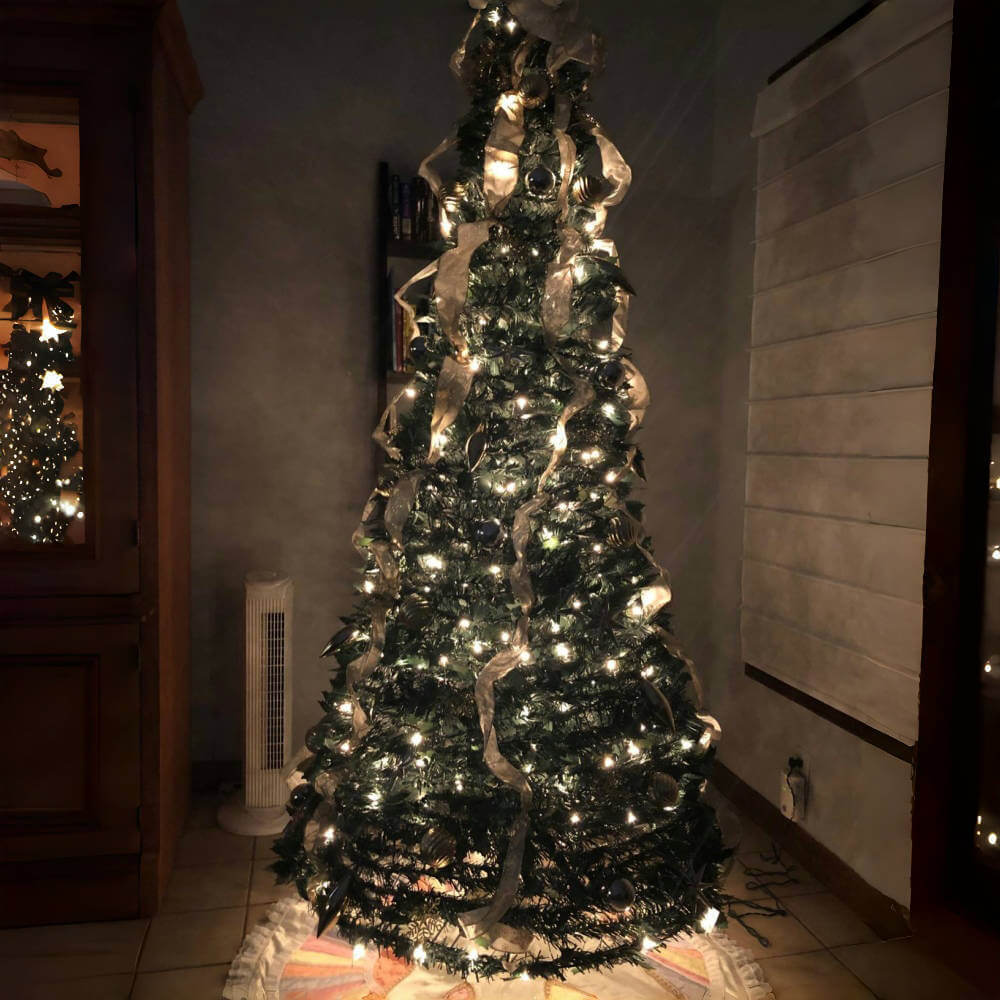 Folding Gold & Silver Christmas Tree(Shipping in October 31st)