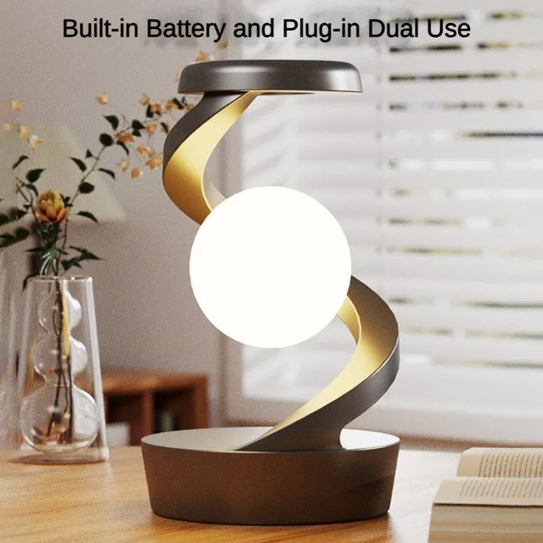 Creative Desktop Visual Floating Rotating Atmosphere Lamp with Smartphone Wireless Charging, Desk Lamp and Night Light