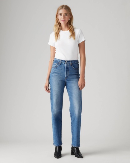 Hidden Buttons Ribcage Straight Ankle Jeans (Buy 2 Free Shipping)