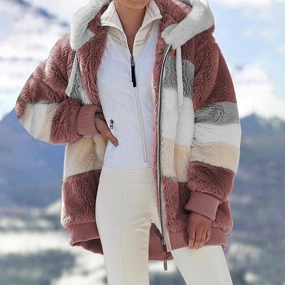 (🎁2024 New Year Hot Sale🎁)🔥🐑RCONTRASTING LAMB Plush PADDED COAT🎁