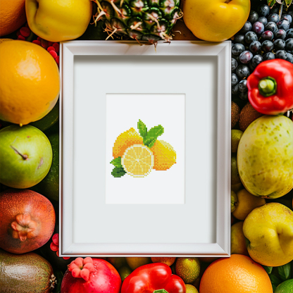 Frameless, mini diamond painting, fruit creative mini diamond painting on the entrance flower house desktop, creative simple pattern diamond painting, 12 pcs, 5.9 X7 inches.