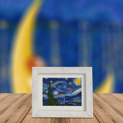 Frameless, mini diamond painting, creative mini diamond painting on the entrance flower house desktop, creative simple pattern diamond painting, 12 pcs, 5.9 X7 inches.