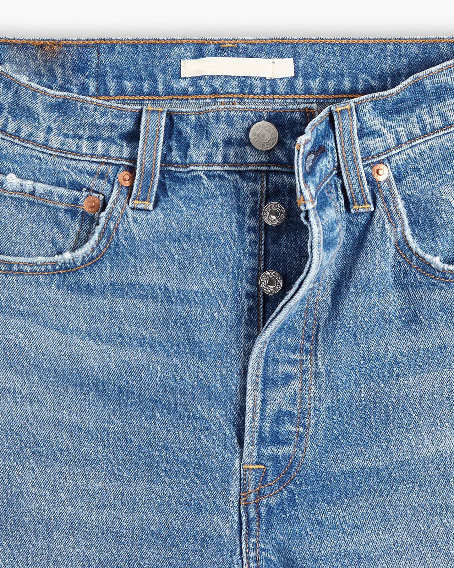 Hidden Buttons Ribcage Straight Ankle Jeans (Buy 2 Free Shipping)